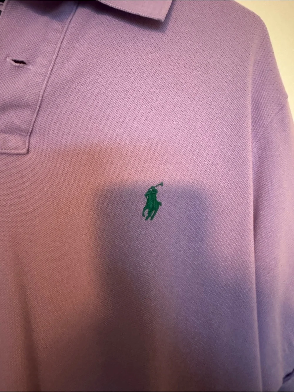 Polo by Ralph Lauren - Men's Lavender Classic Fit Polo Shirt - Large